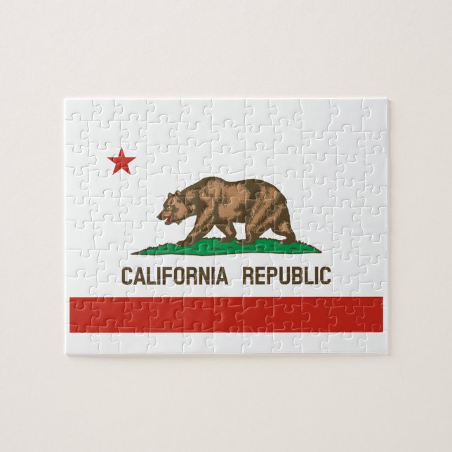 Puzzle Bandera del estado de la república de California (Horizontal)