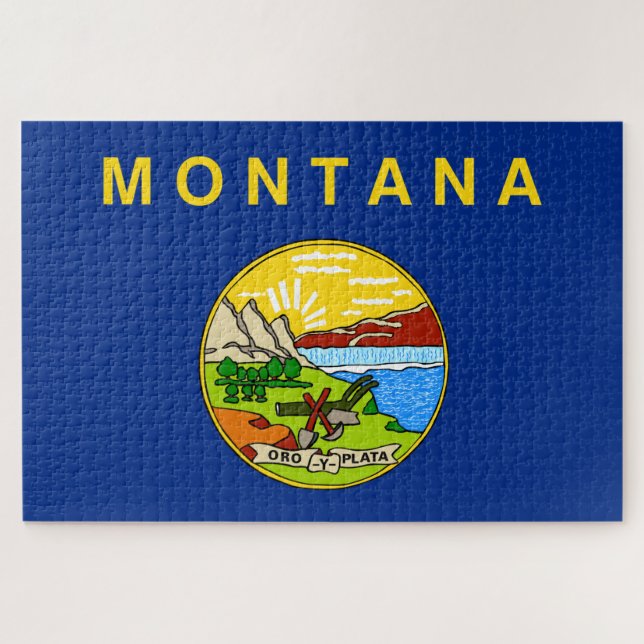 Puzzle Bandera del Estado de Montana (Horizontal)