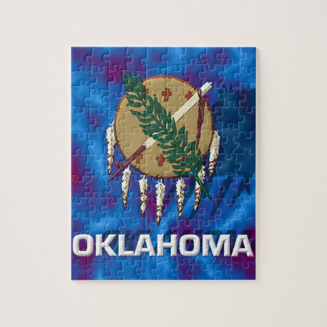 Puzzle Bandera del estado de Oklahoma (Vertical)