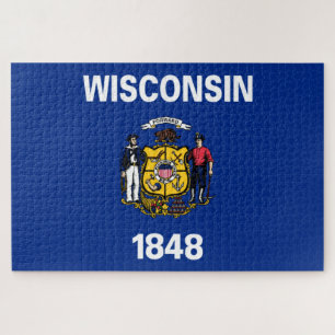 Puzzle Bandera del Estado de Wisconsin