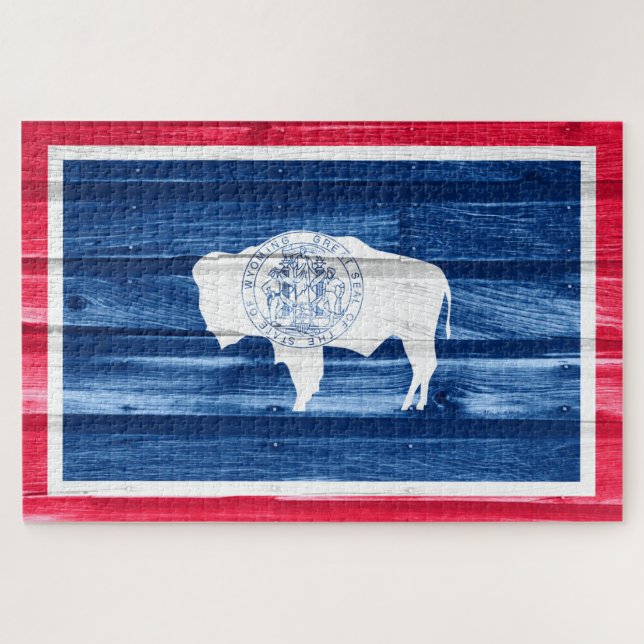 Puzzle Bandera del estado de Wyoming (Horizontal)