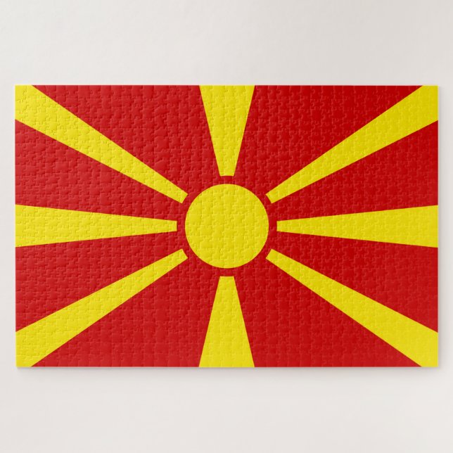 Puzzle Bandera del Norte de Macedonia (Horizontal)