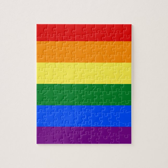 Puzzle Bandera del orgullo gay arcoiris LGBT (Vertical)