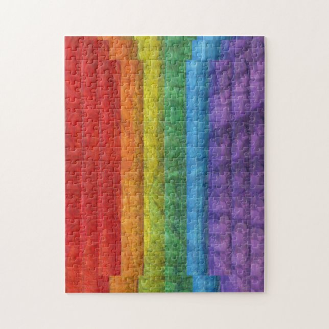 Puzzle Bandera del orgullo gay del mosaico del arco iris (Vertical)
