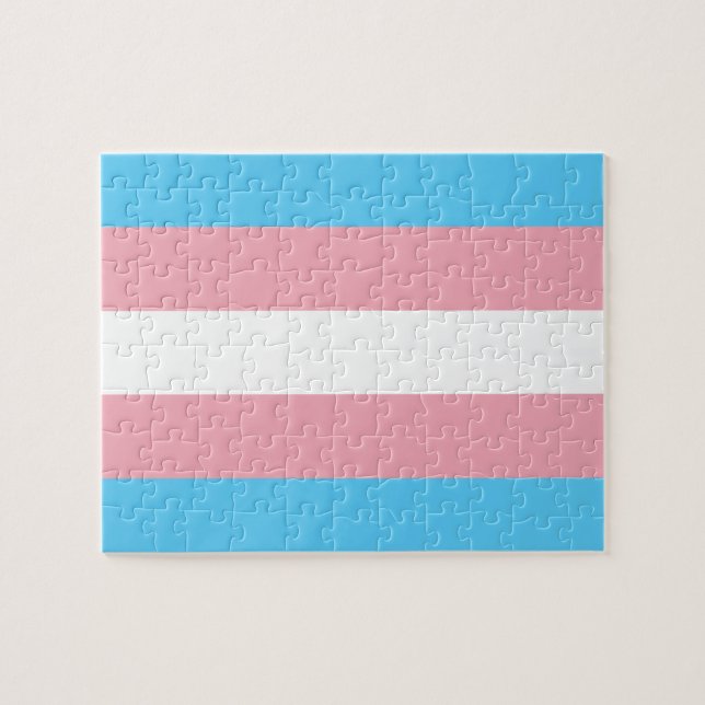 Puzzle Bandera del Orgullo Transgénero - Arcoiris LGBT (Horizontal)