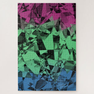 Puzzle Bandera del Orgullo Trippy Polisexual Retro Ecléct