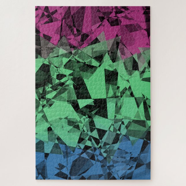 Puzzle Bandera del Orgullo Trippy Polisexual Retro Ecléct (Vertical)