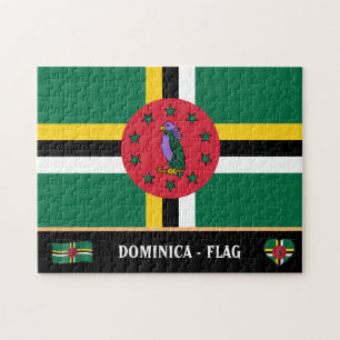 Puzzle Bandera dominicana y país dominicano / Dominica