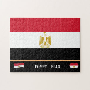 Puzzle Bandera egipcia y país egipcio / Egipto