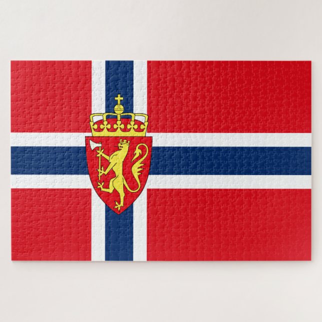 Puzzle Bandera/escudo de armas de Noruega nórdica vikela (Horizontal)
