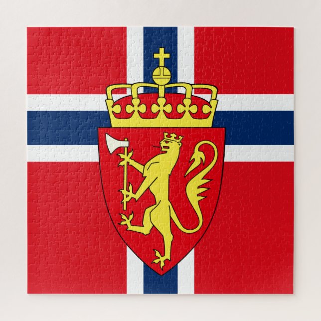 Puzzle Bandera/escudo de armas de Noruega nórdica vikela (Vertical)