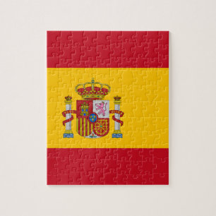 Puzzle Bandera española con corazón rojo - Hinchas espa