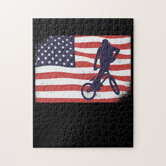 Puzzle Bandera estadounidense BMX (Vertical)