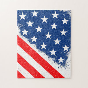 Puzzle Bandera estadounidense Camisa Estrella Patriótica