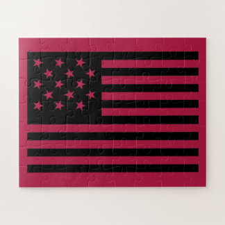 Puzzle Bandera estadounidense con estrella negra