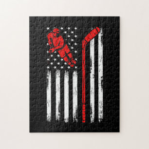 Puzzle Bandera estadounidense de hockey