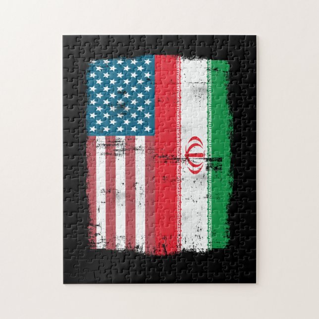 Puzzle Bandera estadounidense iraní - RAÍCES IRANÍES (Vertical)