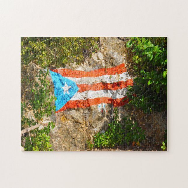 Puzzle Bandera estadounidense Puerto Rico. (Horizontal)