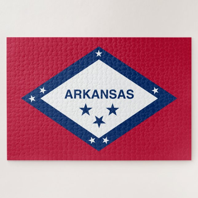 Puzzle Bandera Estatal de Arkansas (Horizontal)