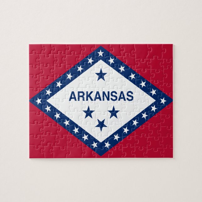 Puzzle Bandera estatal de Arkansas (Horizontal)