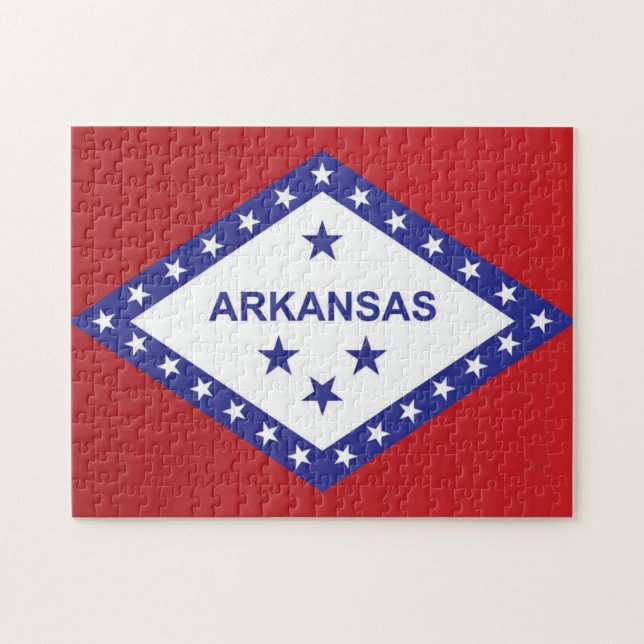 Puzzle Bandera Estatal de Arkansas, Estados Unidos (Horizontal)