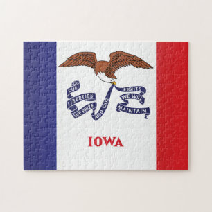 Puzzle Bandera estatal de Iowa, Estados Unidos