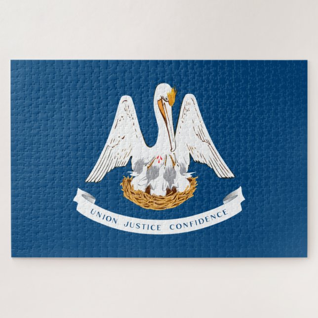 Puzzle Bandera Estatal de Luisiana (Horizontal)