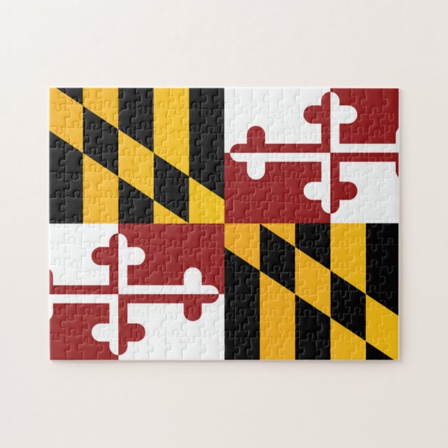 Puzzle Bandera estatal de Maryland, Estados Unidos (Horizontal)