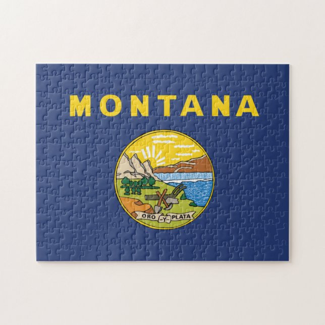 Puzzle Bandera estatal de Montana, Estados Unidos (Horizontal)