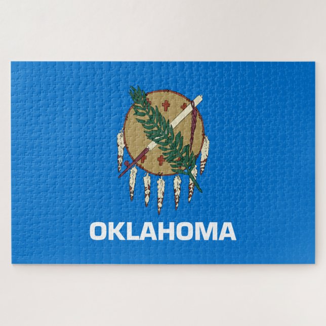 Puzzle Bandera estatal de Oklahoma (Horizontal)
