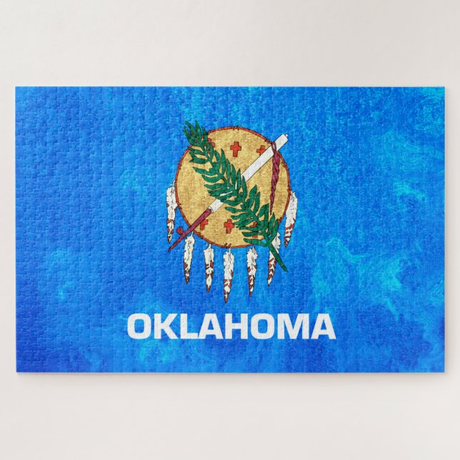 Puzzle Bandera estatal de Oklahoma (Horizontal)