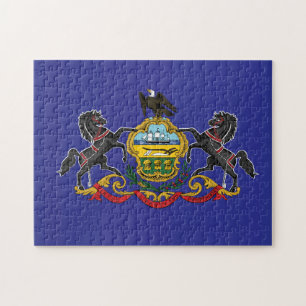 Puzzle Bandera estatal de Pennsylvania, Estados Unidos