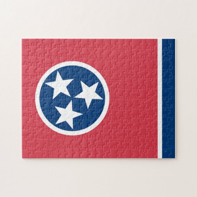 Puzzle Bandera estatal de Tennessee, Estados Unidos (Horizontal)
