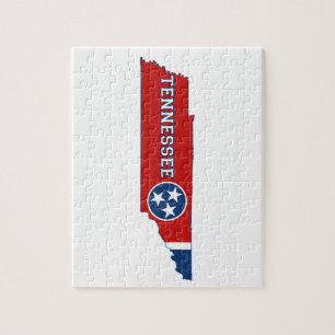 Puzzle Bandera estatal de Tennessee y mapa