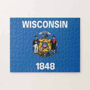 Puzzle Bandera Estatal de Wisconsin, Estados Unidos