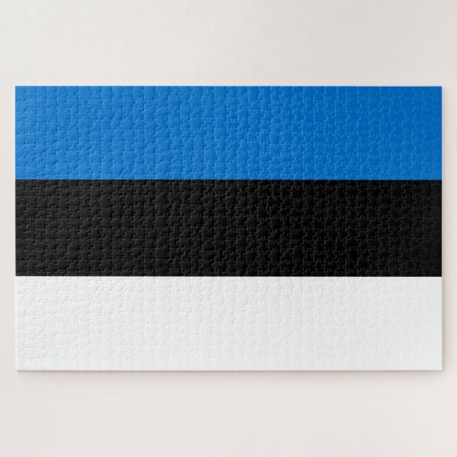 Puzzle Bandera estonia (Horizontal)