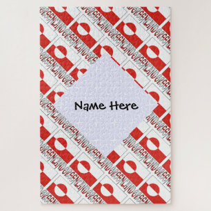 Puzzle Bandera Groenlandesa Groenlandesa Tiled Negra Pers