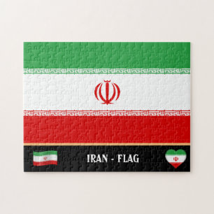 Puzzle Bandera iraní y país iraní / Irán
