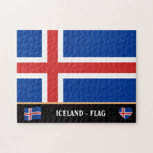 Puzzle Bandera islandesa e Islandia