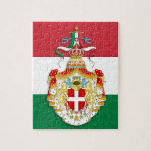 Puzzle Bandera italiana con insignia del Reino de Italia