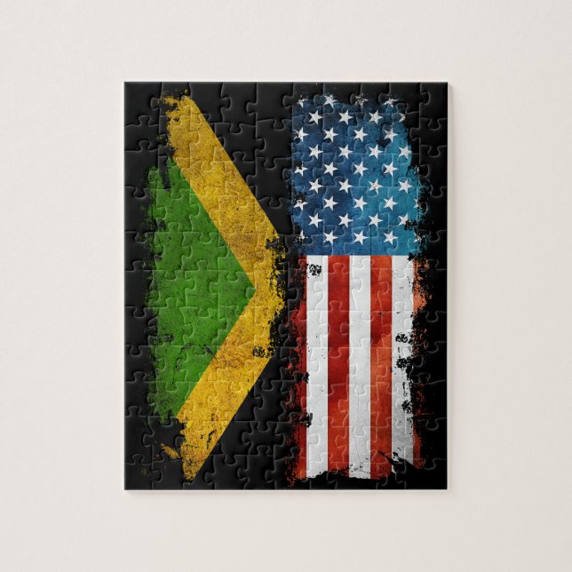 Puzzle Bandera Jamaiquina Estadounidense Jamaica Usa (Vertical)