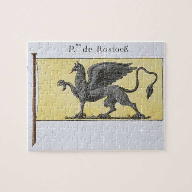 Puzzle Bandera marítima con el emblema del grifo que (Horizontal)