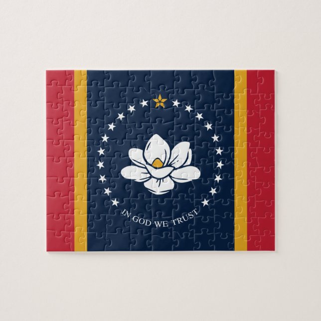 Puzzle Bandera Mississippi 2020 Nuevo (Horizontal)