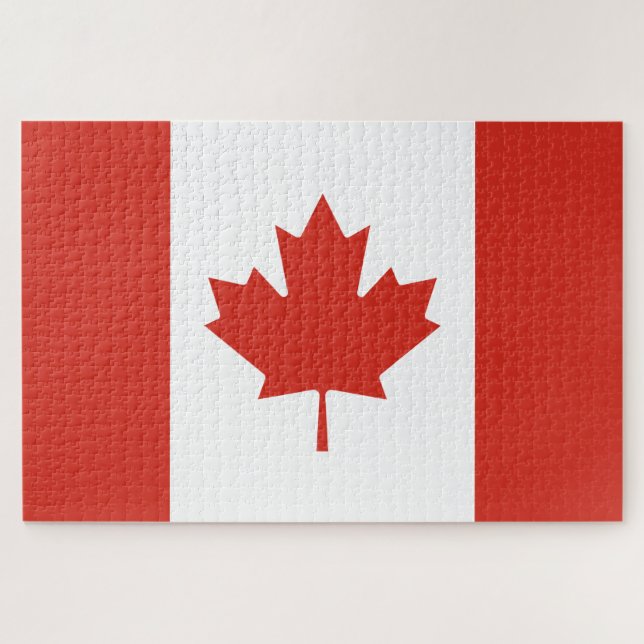 Puzzle Bandera Nacional Canadiense (Bandera Canadá de hoj (Horizontal)