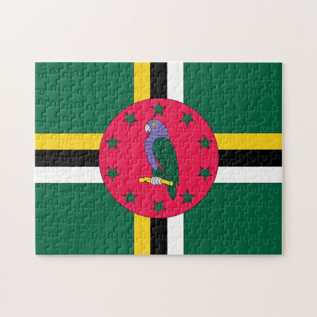 Puzzle Bandera nacional de Dominica (Horizontal)