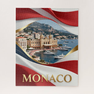 Puzzle Bandera nacional de Mónaco Monte Carlo Patrimonio