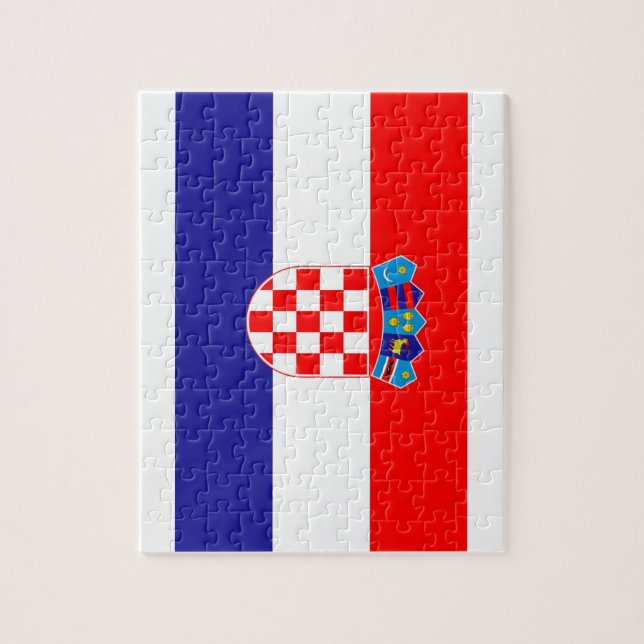 Puzzle Bandera nacional del mundo de Croacia (Vertical)