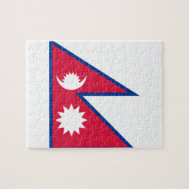 Puzzle Bandera nacional del mundo de Nepal