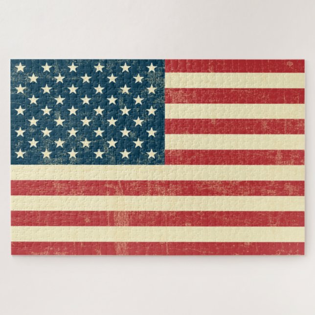 Puzzle Bandera norteamericana de Grungy (Horizontal)