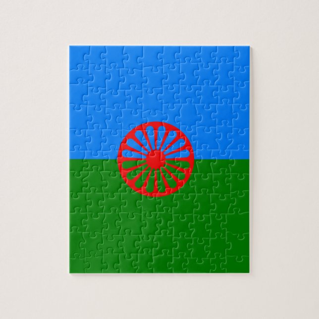 Puzzle Bandera oficial del gitano del Romany (Vertical)